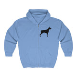 Doberman Pinscher Silhouette Zip-Hoodie