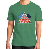District T-Shirt (on man) Heather green TWO DOG TOUGH LLC