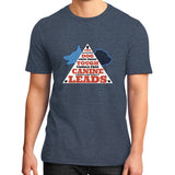 District T-Shirt (on man) Heather navy TWO DOG TOUGH LLC