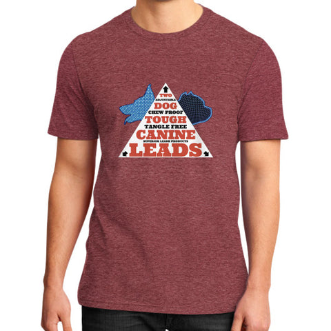 District T-Shirt (on man) Heather red TWO DOG TOUGH LLC