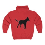 Malinois Silhouette Zip-Hoodie