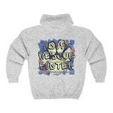 A.R.F. Project Stack Graffiti Style with Blocks Unisex Heavy Blend™ Full Zip Hooded Sweatshirt