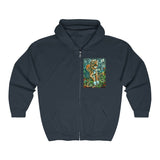 Two Dog Tough™ Smiling Pitbull Full Zip Hooded Sweatshirt