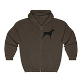 Doberman Pinscher Silhouette Zip-Hoodie