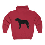 BULLMASTIFF CLASSIC DOG BREED SILHOUETTE ZIP-UP HOODIE