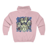 A.R.F. Project Stack Graffiti Style with Blocks Unisex Heavy Blend™ Full Zip Hooded Sweatshirt