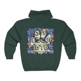 A.R.F. Project Stack Graffiti Style with Blocks Unisex Heavy Blend™ Full Zip Hooded Sweatshirt