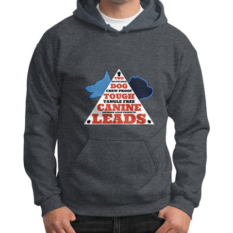 Gildan Hoodie (on man) Dark heather TWO DOG TOUGH LLC