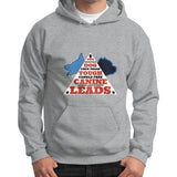 Gildan Hoodie (on man) Sport grey TWO DOG TOUGH LLC