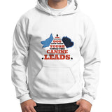 Gildan Hoodie (on man) White TWO DOG TOUGH LLC