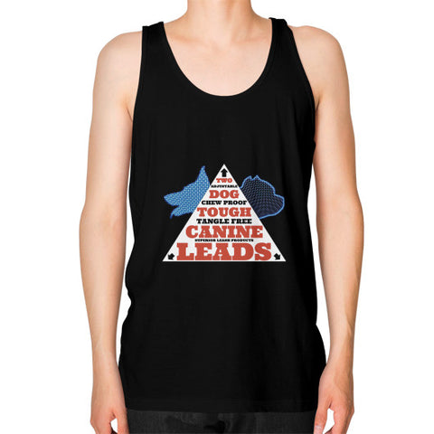 Unisex Fine Jersey Tank (on man) Black TWO DOG TOUGH LLC