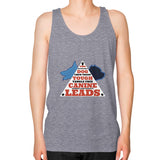 Unisex Fine Jersey Tank (on man) Tri-Blend Grey TWO DOG TOUGH LLC