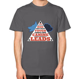 Unisex T-Shirt (on man) Asphalt TWO DOG TOUGH LLC