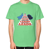 Unisex T-Shirt (on man) Grass TWO DOG TOUGH LLC