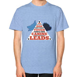 Unisex T-Shirt (on man) Tri-Blend Blue TWO DOG TOUGH LLC
