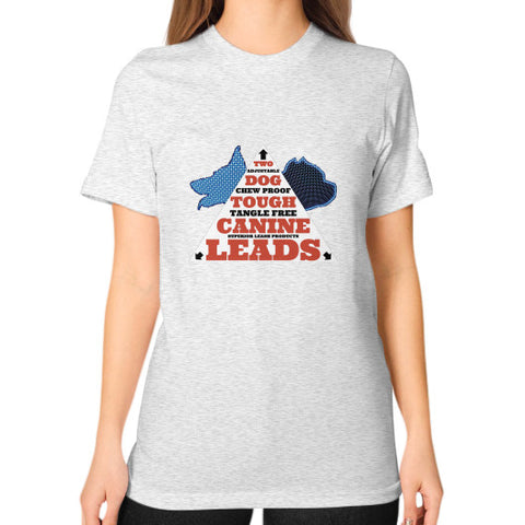 Unisex T-Shirt (on woman) Ash grey TWO DOG TOUGH LLC