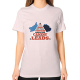 Unisex T-Shirt (on woman) Light pink TWO DOG TOUGH LLC
