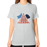 Unisex T-Shirt (on woman) Silver TWO DOG TOUGH LLC
