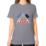 Unisex T-Shirt (on woman) Slate TWO DOG TOUGH LLC
