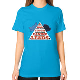 Unisex T-Shirt (on woman) Teal TWO DOG TOUGH LLC