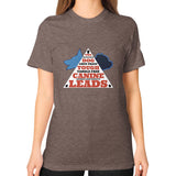 Unisex T-Shirt (on woman) Tri-Blend Coffee TWO DOG TOUGH LLC