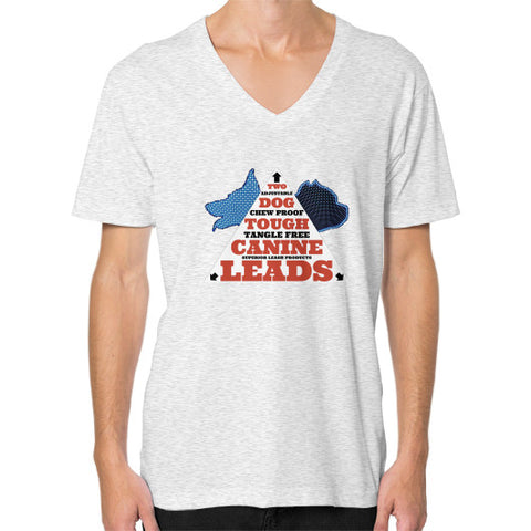 V-Neck (on man) Ash grey TWO DOG TOUGH LLC