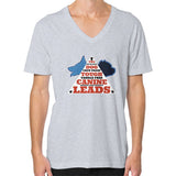 V-Neck (on man) Heather grey TWO DOG TOUGH LLC