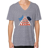 V-Neck (on man) Tri-Blend Grey TWO DOG TOUGH LLC