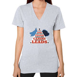 V-Neck (on woman) Heather grey TWO DOG TOUGH LLC