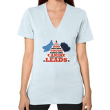 V-Neck (on woman) Light blue TWO DOG TOUGH LLC