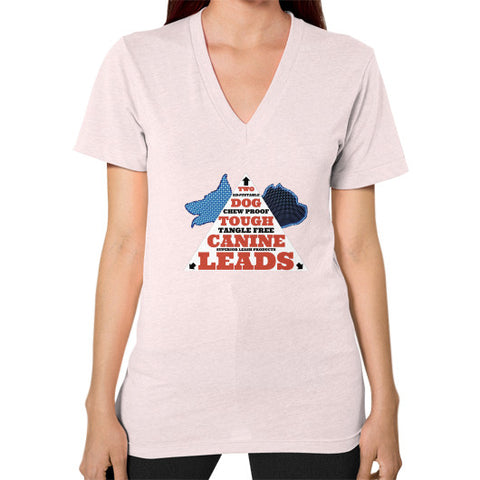 V-Neck (on woman) Light pink TWO DOG TOUGH LLC