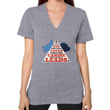 V-Neck (on woman) Tri-Blend Grey TWO DOG TOUGH LLC