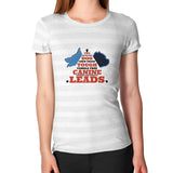 Women's T-Shirt Ash White Stripe TWO DOG TOUGH LLC