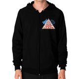 Zip Hoodie (on man) Black TWO DOG TOUGH LLC