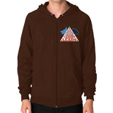Zip Hoodie (on man) Brown TWO DOG TOUGH LLC