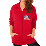 Zip Hoodie (on woman) Red TWO DOG TOUGH LLC